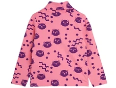Mini Rodini pink squiggly cats turtleneck bluse